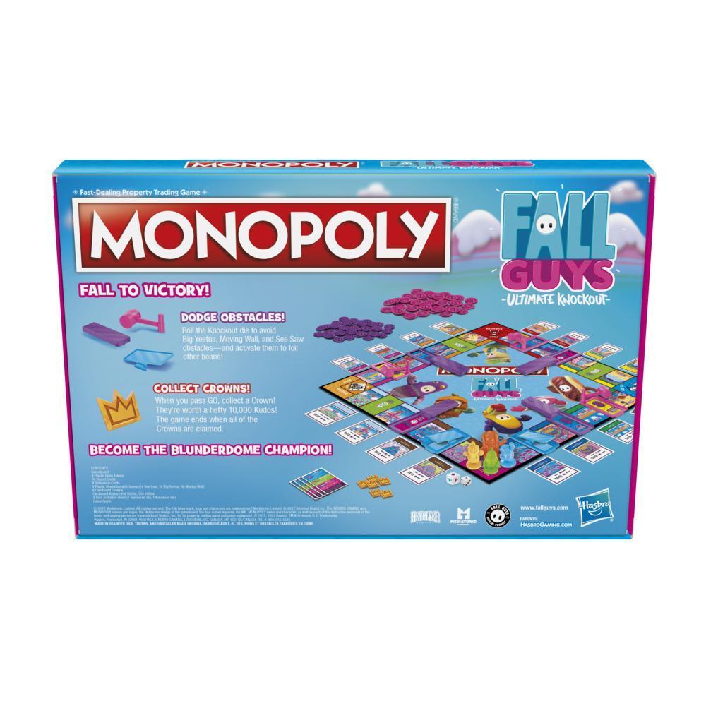 Monopoly Fall Guys Ultimate Knockout Edition Board Game for Players Ages 8 and Up, Dodge Interactive Obstacles product thumbnail 1