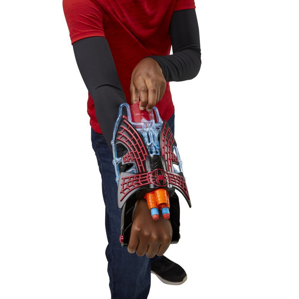 Marvel Spider-Man: Across the Spider-Verse Miles Morales Tri-Shot Blaster, NERF-Powered Toy, 3 Darts, Kids Ages 5 and Up product thumbnail 1