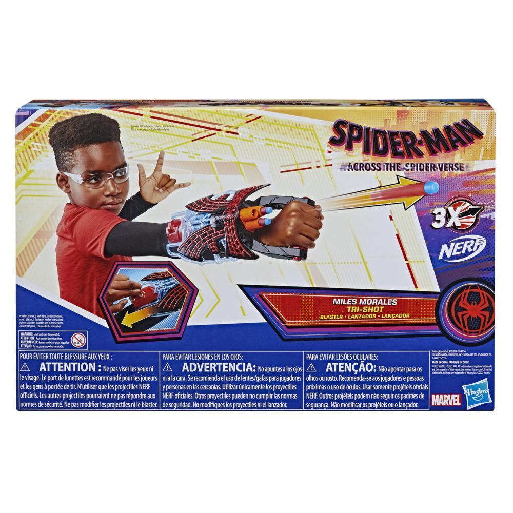 Marvel Spider-Man: Across the Spider-Verse Miles Morales Tri-Shot Blaster, NERF-Powered Toy, 3 Darts, Kids Ages 5 and Up product thumbnail 1