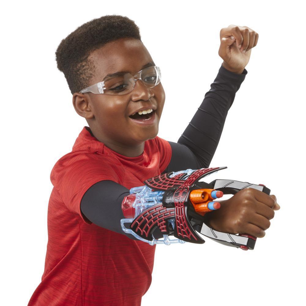 Marvel Spider-Man: Across the Spider-Verse Miles Morales Tri-Shot Blaster, NERF-Powered Toy, 3 Darts, Kids Ages 5 and Up product thumbnail 1