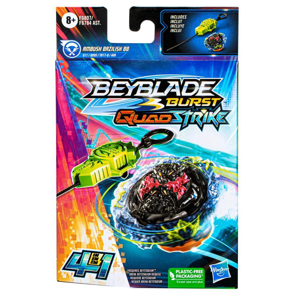 Beyblade Burst QuadStrike Ambush Bazilisk B8 Starter Pack, Battling Game Toy with Launcher product thumbnail 1