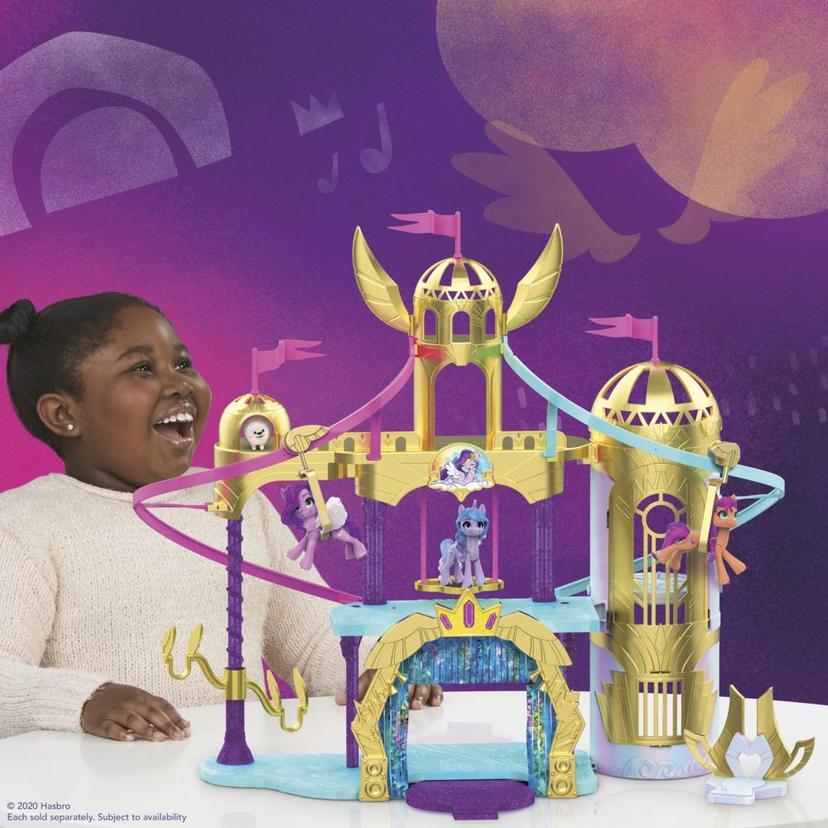 My Little Pony: A New Generation Movie Royal Racing Ziplines - 22-Inch Castle Playset with Ziplines, Princess Petals Toy product image 1