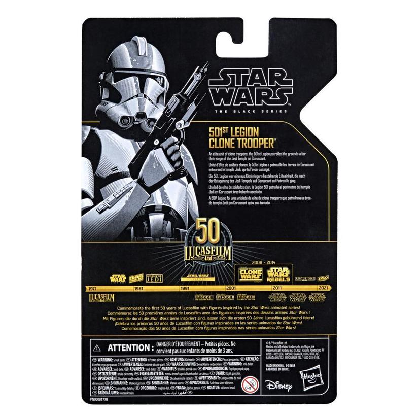 Star Wars The Black Series Archive 501st Legion Clone Trooper Star Wars: The Clone Wars Lucasfilm 50th Anniversary Figure product image 1