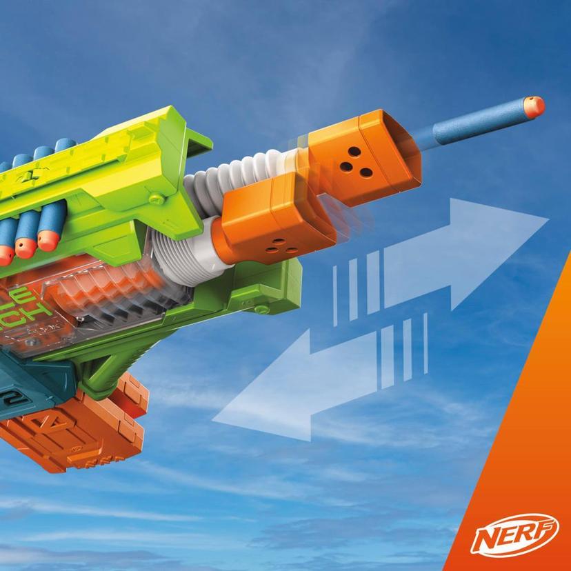 Nerf Elite 2.0 Double Punch Dart Blaster, 50 Nerf Elite Darts, 2x 10-Dart Clips, Motorized Nerf Blaster, Ages 8+ product image 1