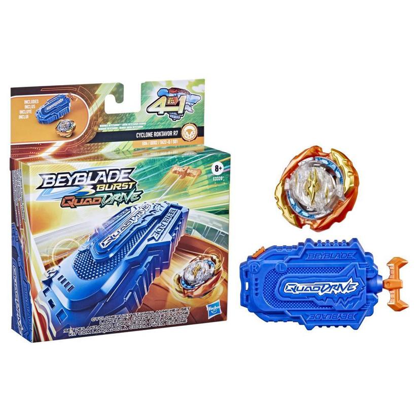 Beyblade Burst QuadDrive Cyclone Fury String Launcher Set -- Battle Game Set with String Launcher and Battling Top Toy product image 1