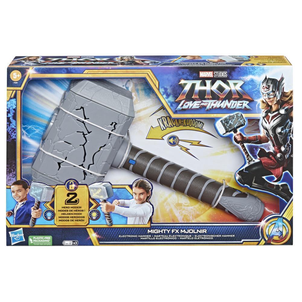 Marvel Studios’ Thor: Love and Thunder Mighty FX Mjolnir Electronic Hammer Roleplay Toy for Kids Ages 5 and Up product thumbnail 1