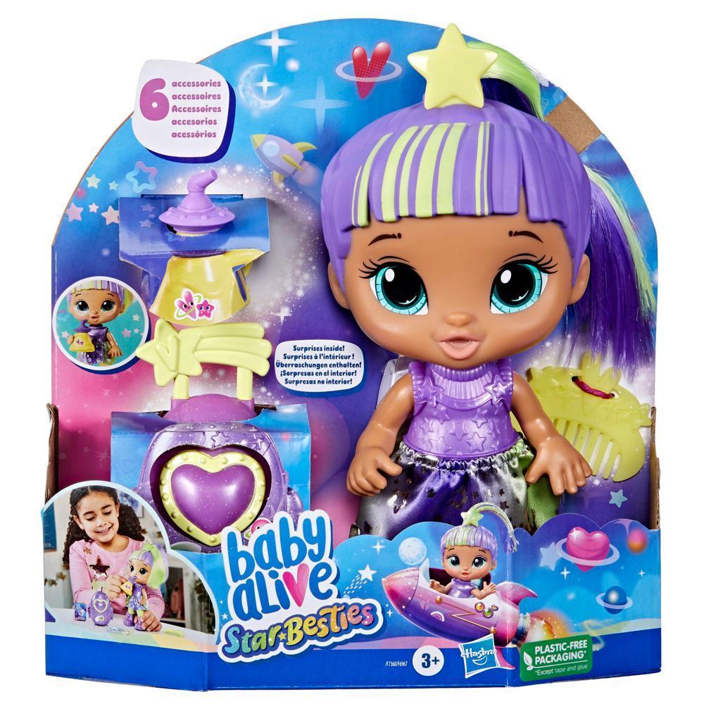 Baby Alive Star Besties Doll, Lovely Luna, 8-inch Space-Themed Baby Alive Doll Toy with Accessories for Kids 3 and Up product thumbnail 1