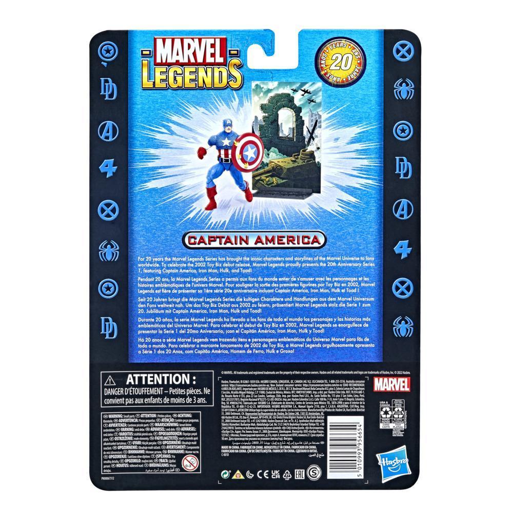 Marvel Legends 20th Anniversary Series 1 Captain America 6-inch Action Figure Collectible Toy product thumbnail 1