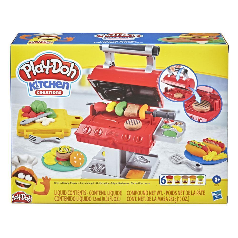 Play-Doh Kitchen Creations Grill 'n Stamp Playset for Kids 3 Years and Up with 6 Non-Toxic Colors product thumbnail 1