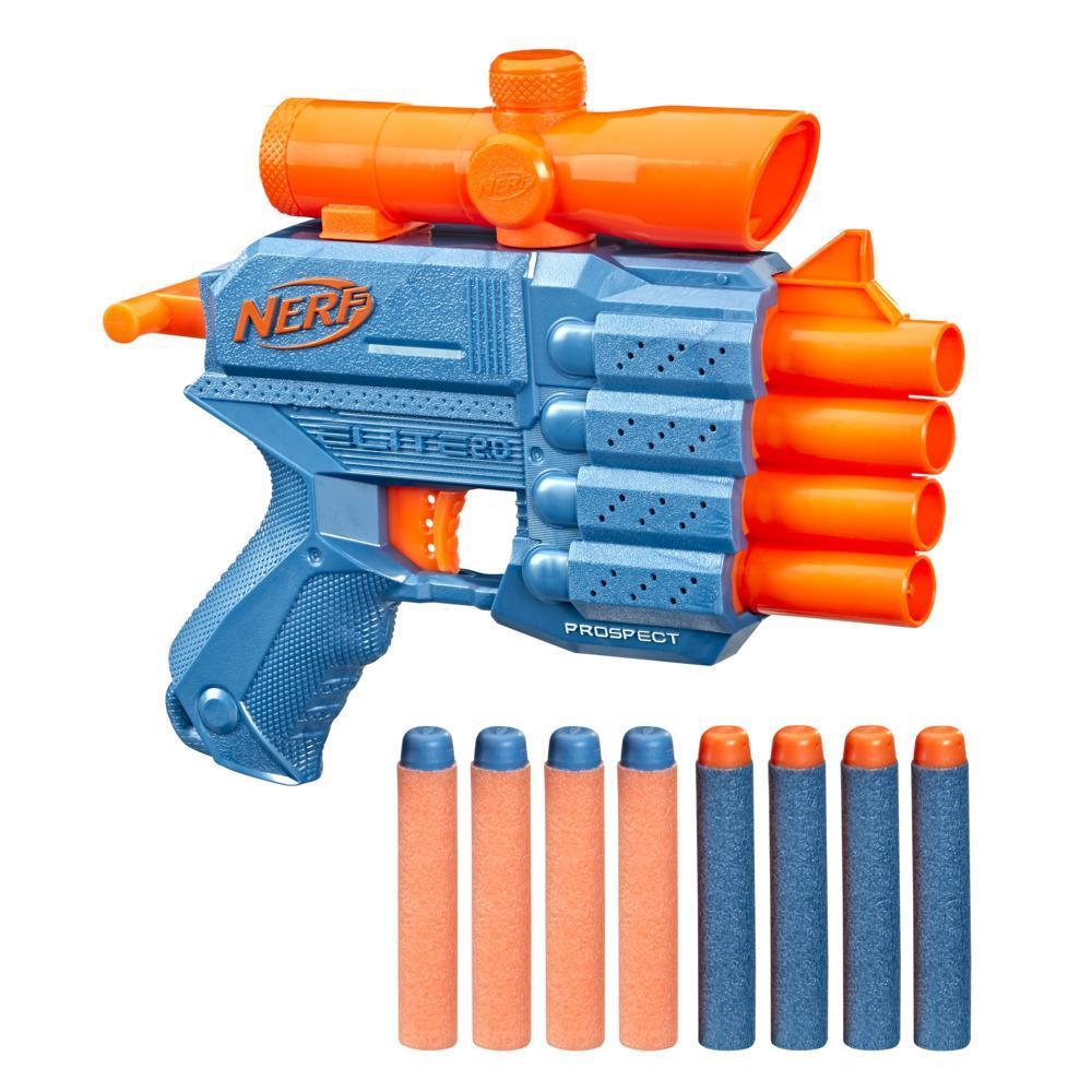 Nerf Elite 2.0 Prospect QS-4 Blaster, 8 Official Nerf Elite Darts, 4-Dart Blasting, Nonremovable Targeting Scope product thumbnail 1