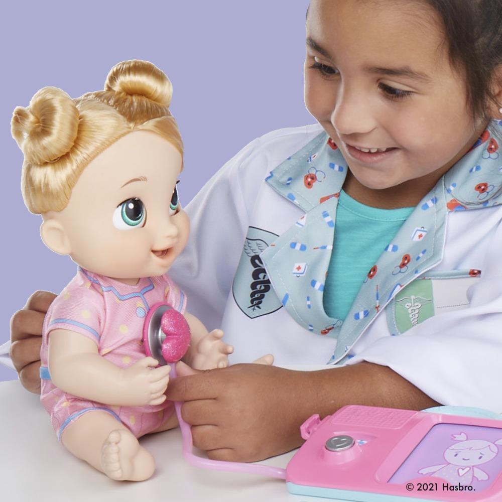 Baby Alive Lulu Achoo Doll, 12-Inch Interactive Doctor Play Toy, Lights, Sounds, Movements, Kids 3 and Up, Blonde Hair product thumbnail 1