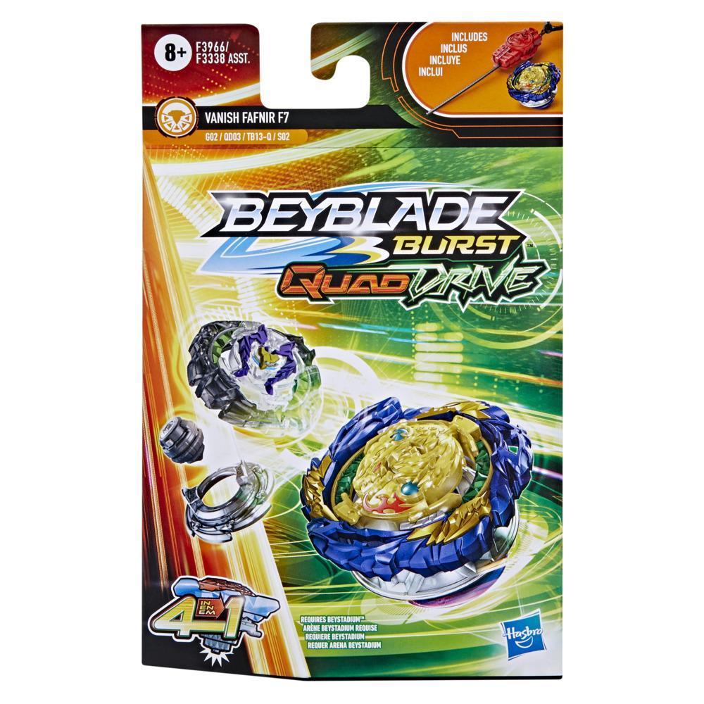 Beyblade Burst QuadDrive Vanish Fafnir F7 Spinning Top Starter Pack -- Battling Game Top Toy with Launcher product thumbnail 1