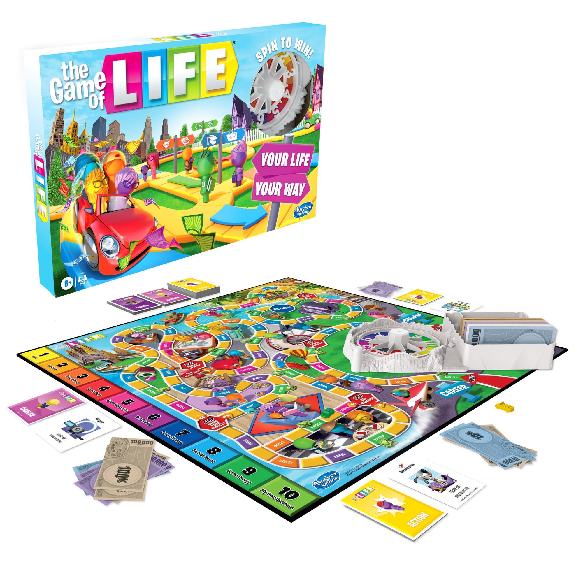 The Game of Life Game, Family Board Game for 2 to 4 Players, for Kids Ages 8 and Up, Includes Colorful Pegs product thumbnail 1