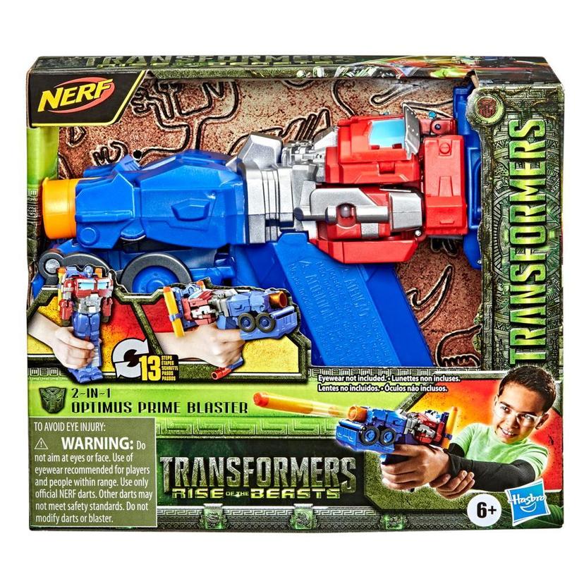 Transformers Toys Transformers: Rise of the Beasts Movie 2-in-1 Optimus Prime Blaster for Ages 6 and Up, 7-inch product image 1