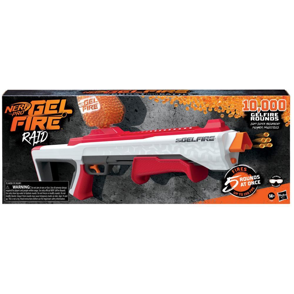 Nerf Pro Gelfire Raid Blaster, Fire 5 Rounds At Once, 10,000 Gelfire Rounds, 800 Round Hopper, Eyewear product thumbnail 1