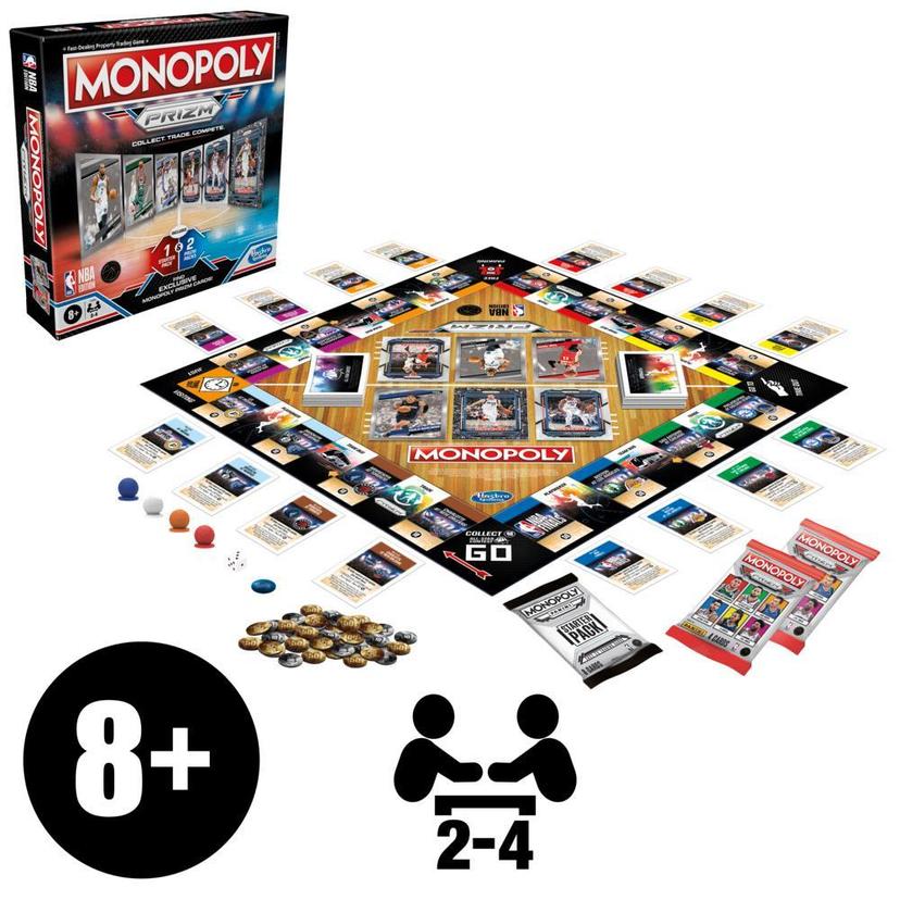 Monopoly Prizm: NBA Edition Board Game with Panini NBA Trading Cards, 2-4 Players, Ages 8+ product image 1