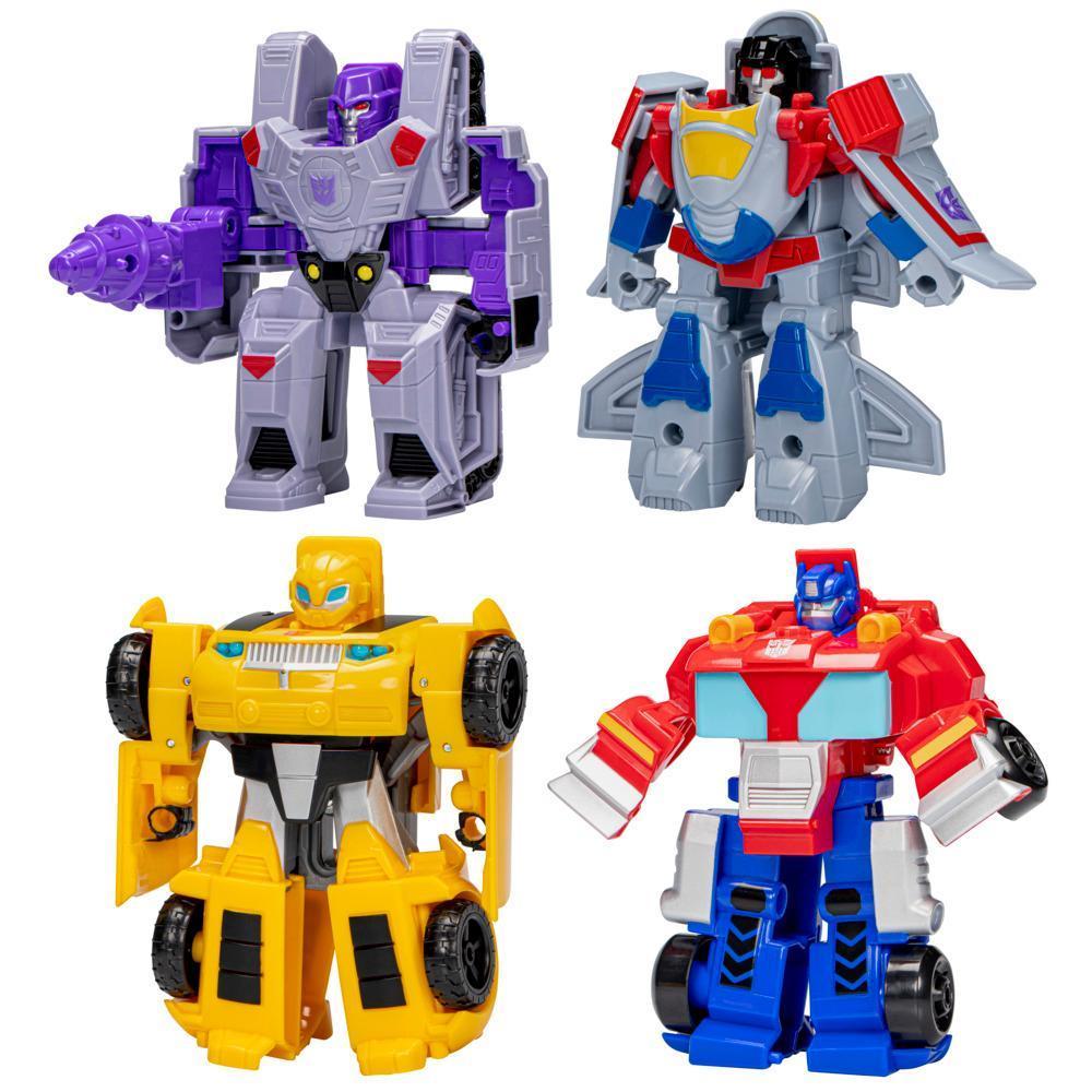 Transformers Toys Heroes vs Villains 4-Pack, Preschool Robot Toys for Kids Ages 3 and Up product thumbnail 1