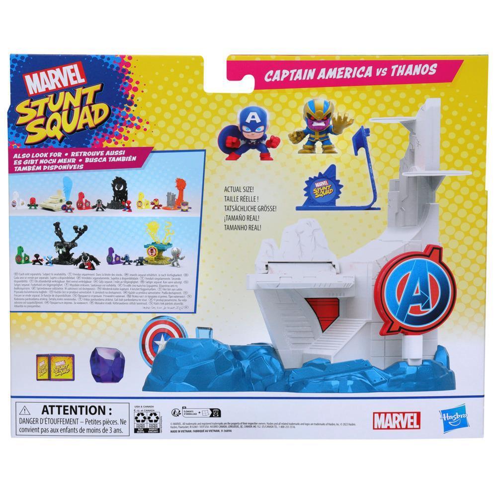 Marvel Stunt Squad Tower Smash Playset, Captain American and Thanos Action Figures (1.5”) product thumbnail 1