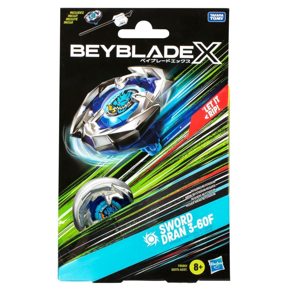 Beyblade X Sword Dran 3-60F Starter Pack Set with Attack Type Top & Launcher, Ages 8+ product thumbnail 1