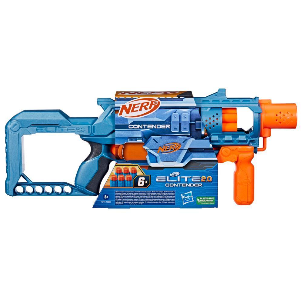 Nerf Elite 2.0 Contender Blaster and 6 Nerf Elite Darts product thumbnail 1