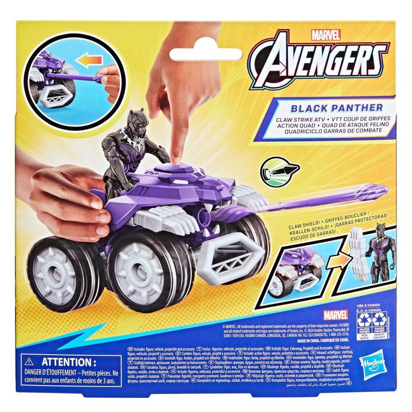 Marvel Avengers Epic Hero Series Black Panther Claw Strike ATV Toy Car Playset for Kids 4+ product image 1