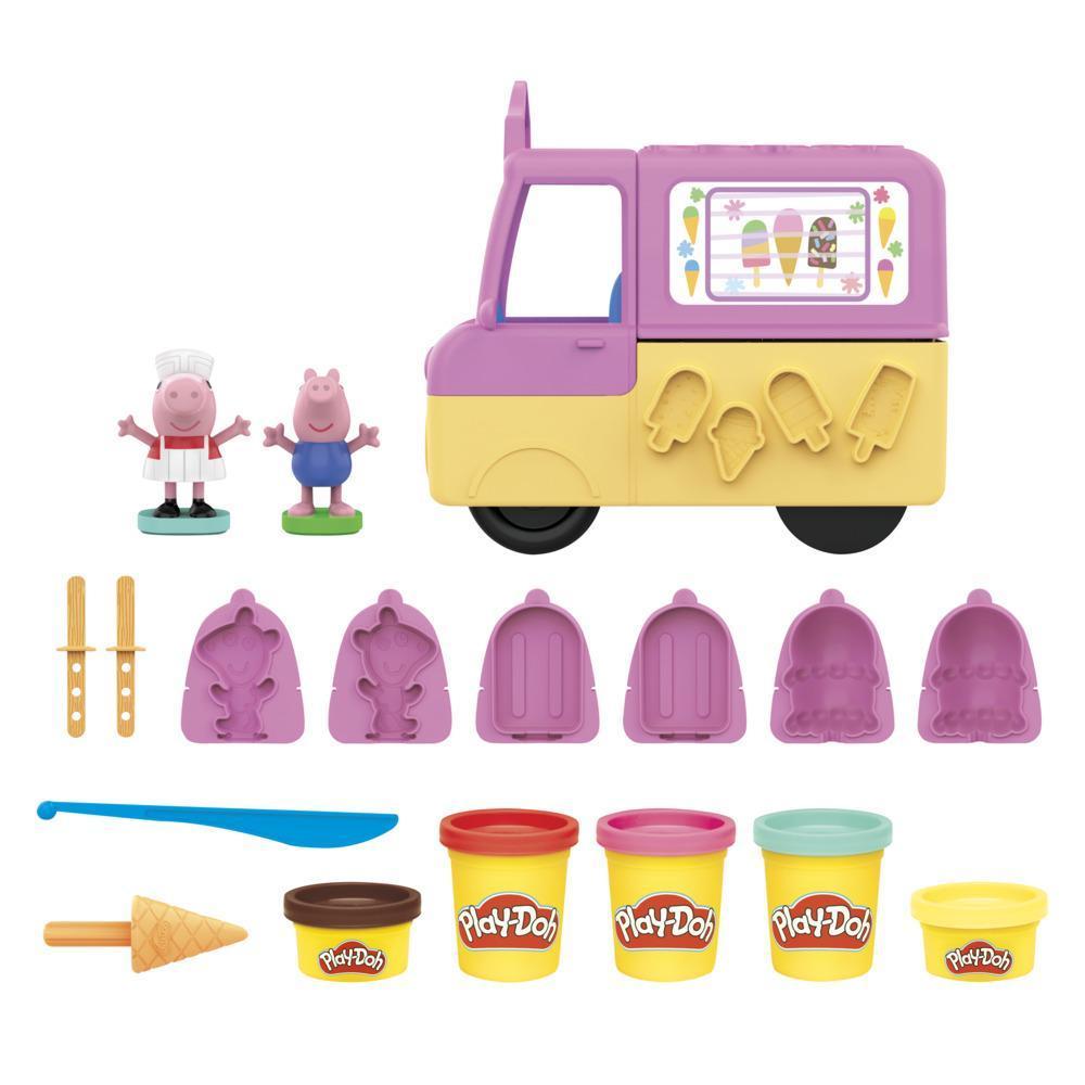 Play-Doh Peppa's Ice Cream Playset with Ice Cream Truck, Peppa and George Figures, and 5 Cans product thumbnail 1