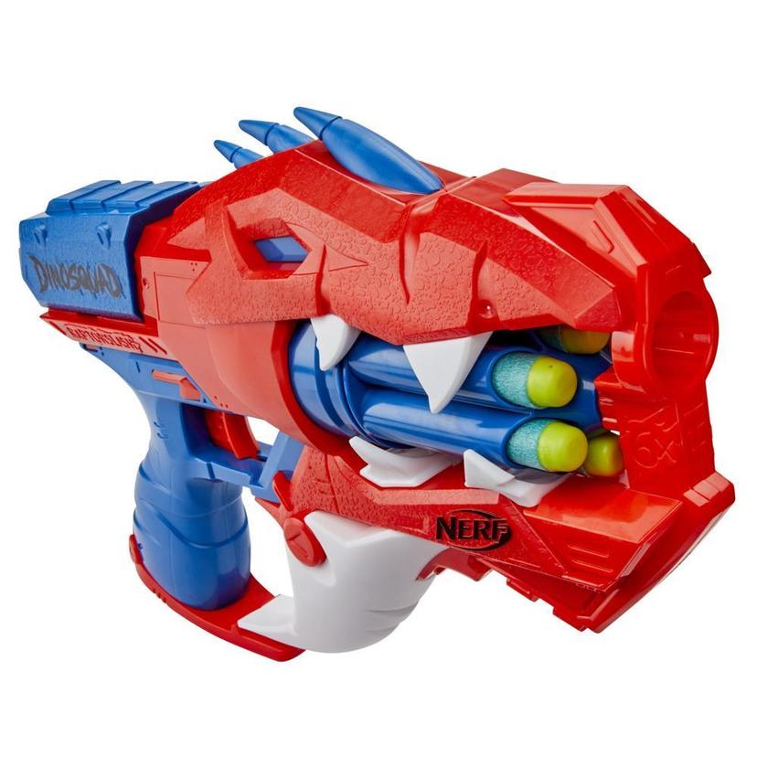 Nerf DinoSquad Raptor-Slash Dart Blaster, 6-Dart Rotating Drum, Slam Fire, 6 Nerf Darts, Velociraptor Dinosaur Design product image 1