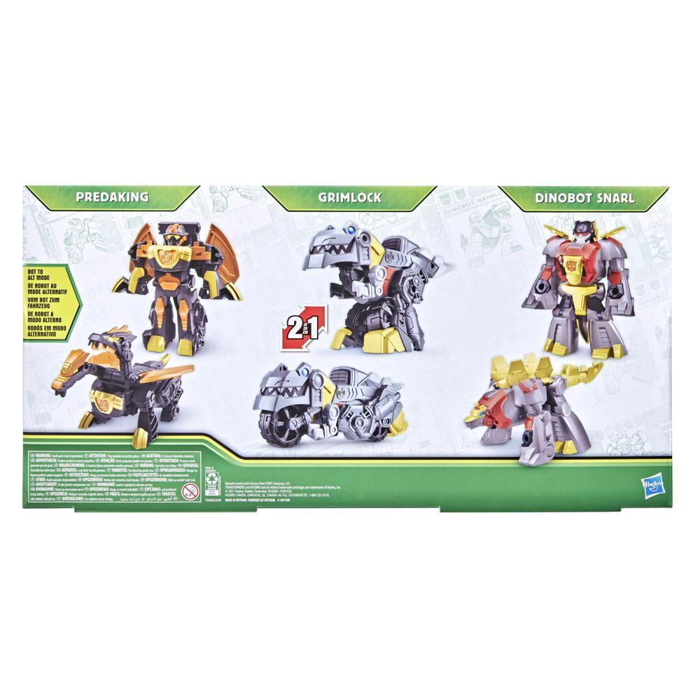 Transformers Dinobot Adventures Dinobot Squad Grimlock, Dinobot Snarl, and Predaking 3-Pack, 4.5-Inch Toys, Age 3 and Up product thumbnail 1