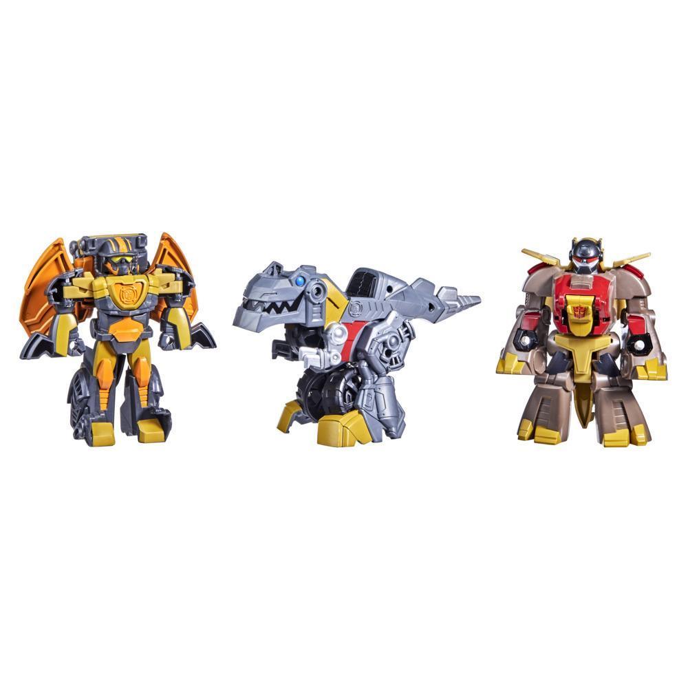 Transformers Dinobot Adventures Dinobot Squad Grimlock, Dinobot Snarl, and Predaking 3-Pack, 4.5-Inch Toys, Age 3 and Up product thumbnail 1