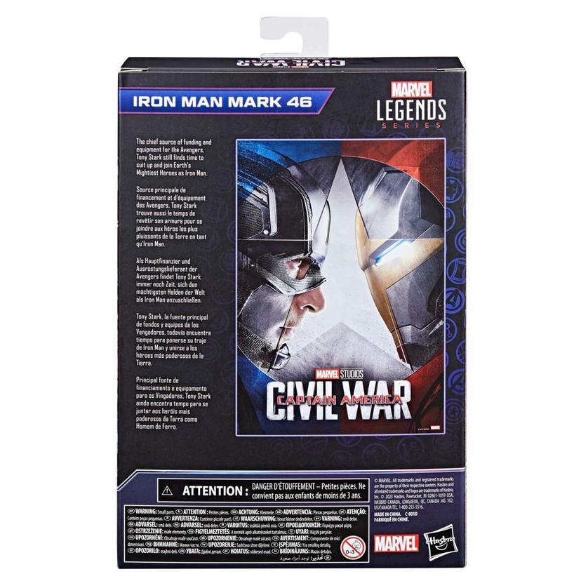 Hasbro Marvel Legends Series Iron Man Mark 46, 6" Marvel Legends Action Figures product image 1