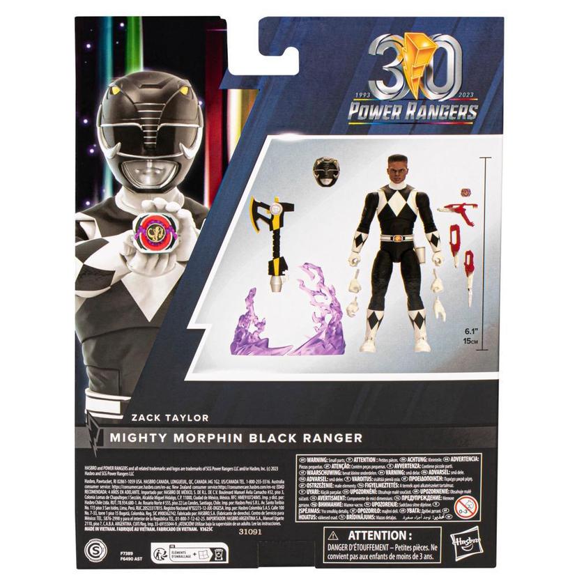 Power Rangers Lightning Collection Remastered Mighty Morphin Black Ranger Action Figure (6") product image 1