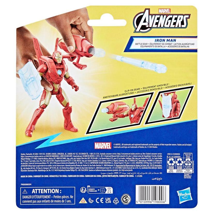 Marvel Avengers Epic Hero Series Battle Gear 4" Iron Man Action Figure for Kids 4+ product image 1