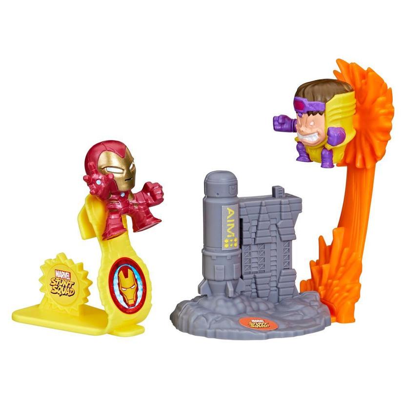 Marvel Stunt Squad Iron Man vs. M.O.D.O.K. Playset with Action Figures (1.5”) product image 1