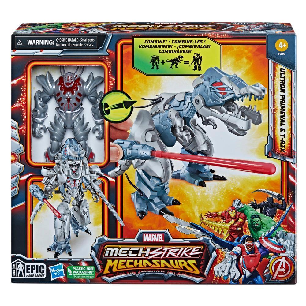 Marvel Mech Strike Mechasaurs Ultron Primeval (4.5”) with T-R3X Mechasaur Action Figures product thumbnail 1