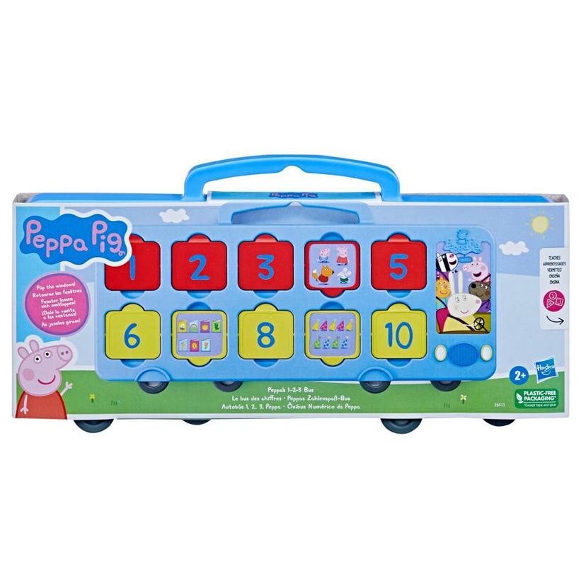 Peppa Pig Toys Peppa's 1-2-3 Bus, 1 to 10 Counting Toys, Interactive Preschool Toys product image 1