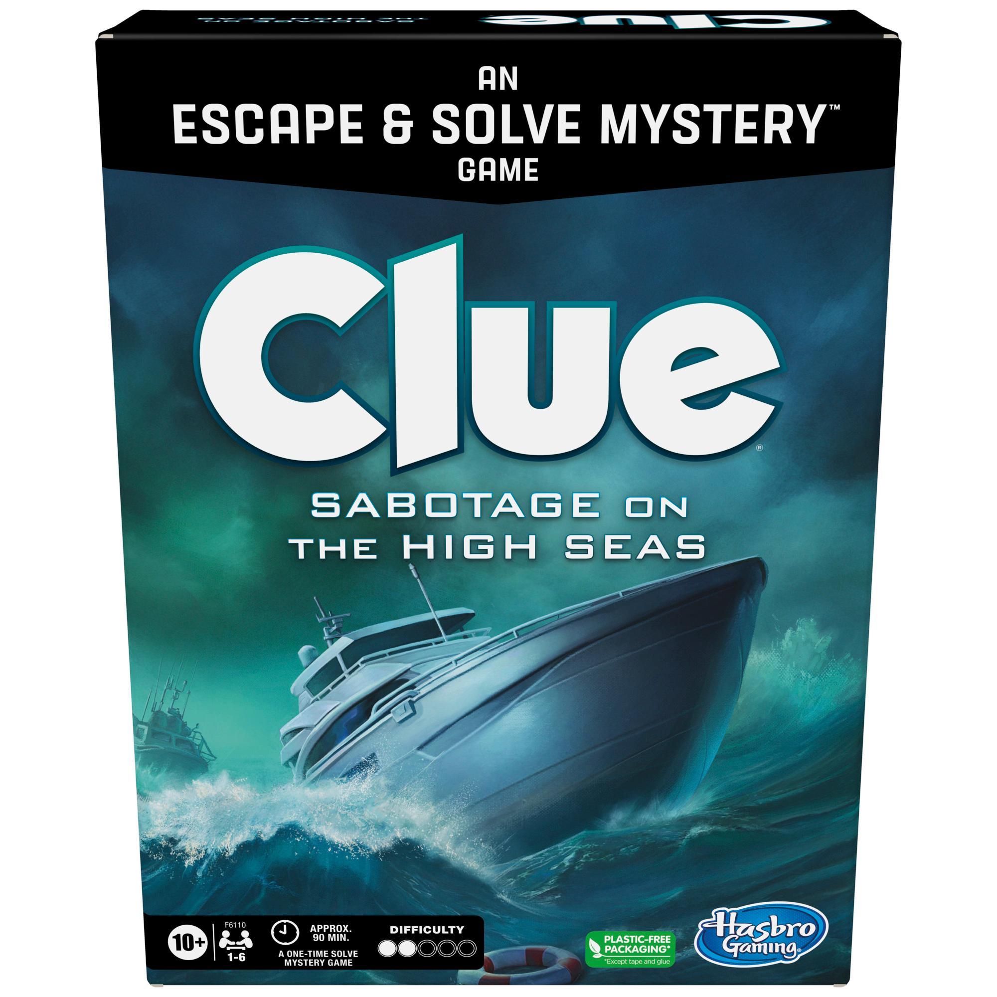 Clue Sabotage on the High Seas, An Escape & Solve Mystery Game, Board Game for Ages 10+ product thumbnail 1