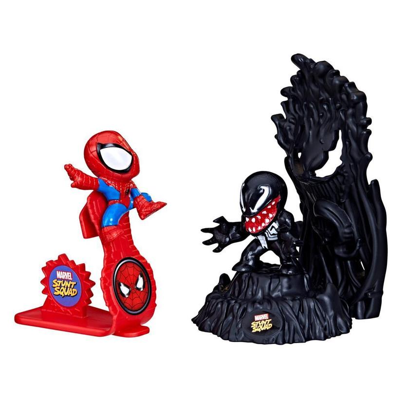 Marvel Stunt Squad Spider-Man vs. Venom Playset with Action Figures (1.5”) product image 1