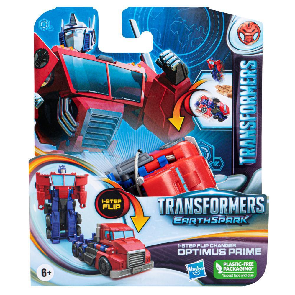 Transformers Toys EarthSpark 1-Step Flip Changer Optimus Prime Action Figure product thumbnail 1