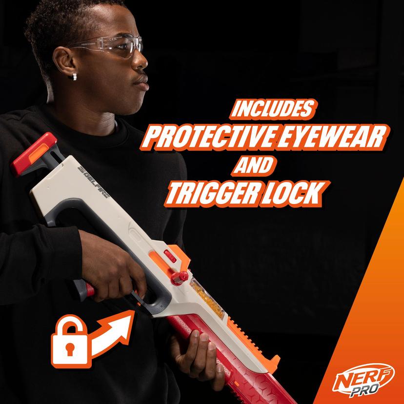 Nerf Pro Gelfire Ghost Blaster, Boost Barrel, 5000 Gel Rounds, Eyewear product image 1