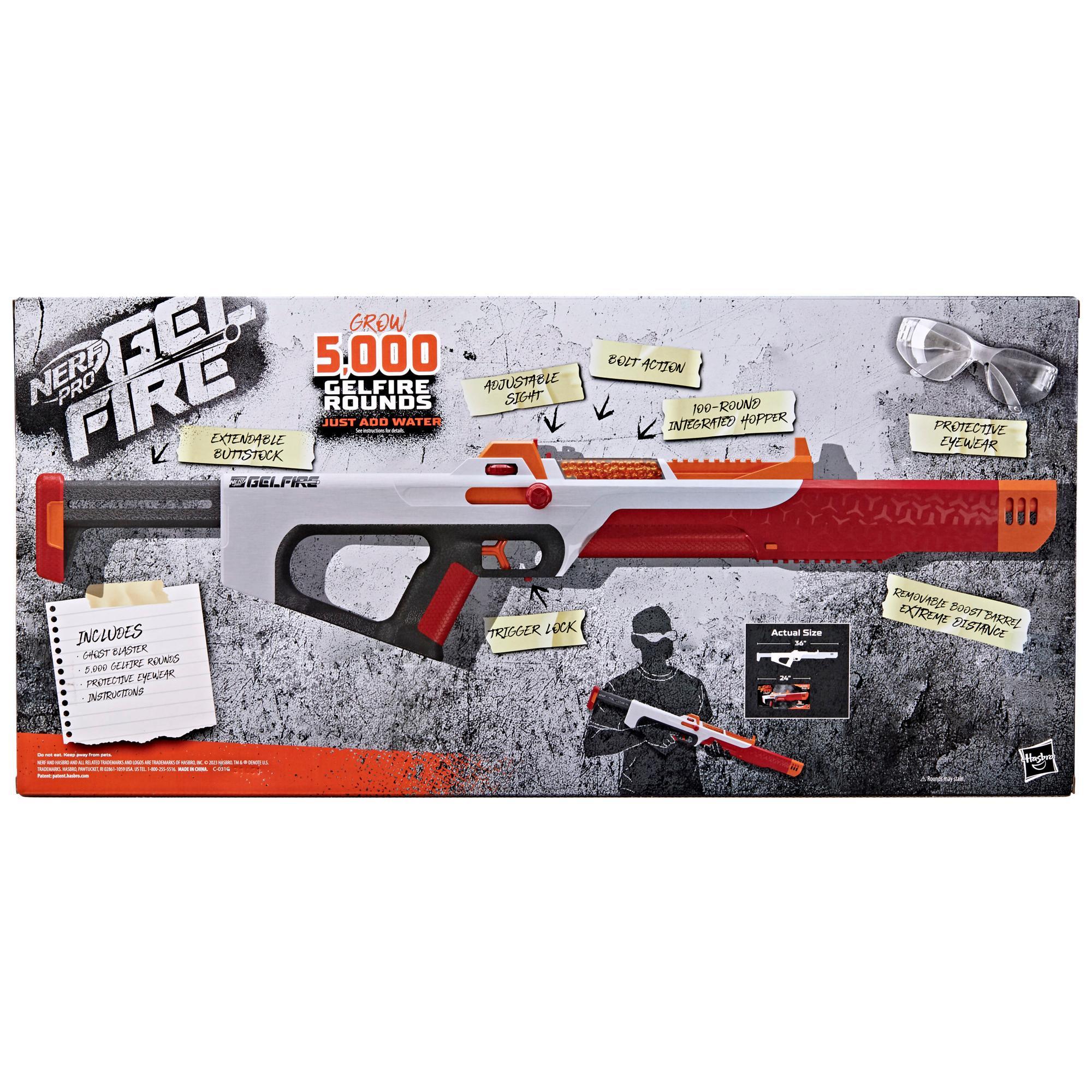 Nerf Pro Gelfire Ghost Blaster, Boost Barrel, 5000 Gel Rounds, Eyewear product thumbnail 1