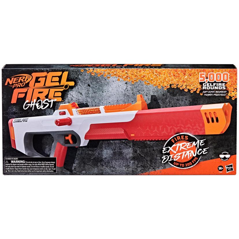 Nerf Pro Gelfire Ghost Blaster, Boost Barrel, 5000 Gel Rounds, Eyewear product image 1