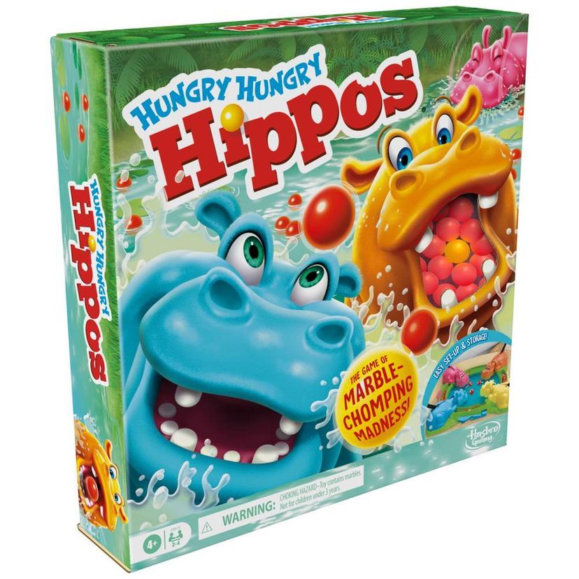 Hungry Hungry Hippos Board Game for Preschoolers, Ages 4+, For 2 to 4 Players product image 1