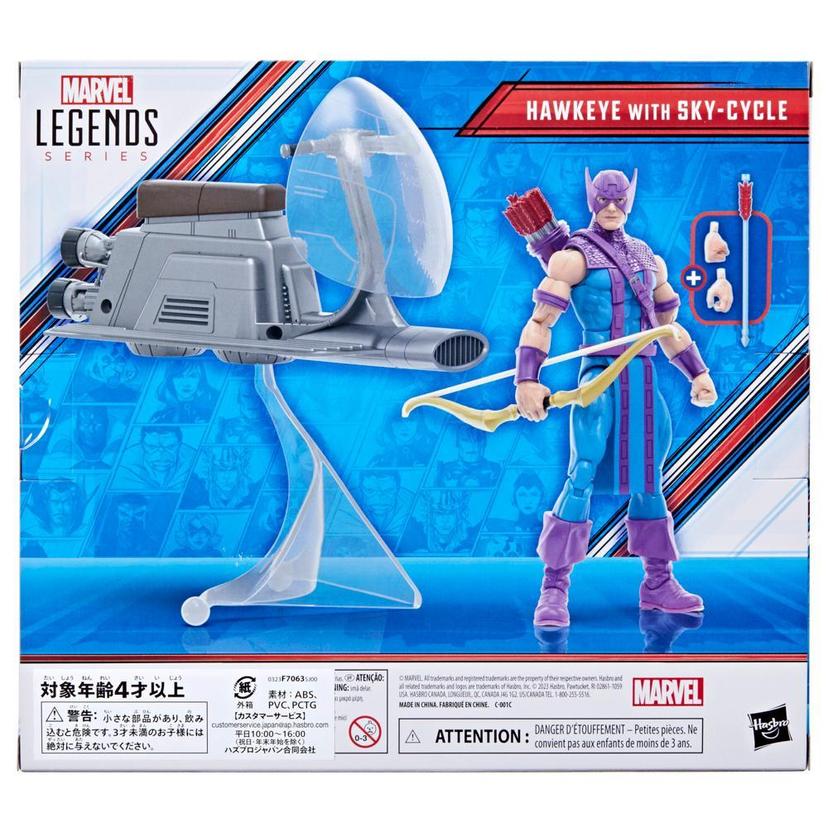 Hasbro Marvel Legends Series Hawkeye with Sky-Cycle Avengers 60th Anniversary 6 Inch product image 1