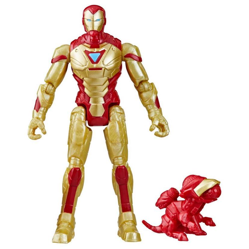 Marvel Mech Strike Mechasaurs Iron Man Action Figure, with Weapon Accessory (4") product image 1