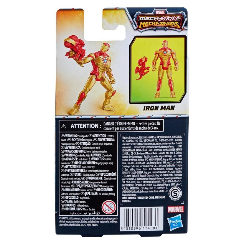 Marvel Mech Strike Mechasaurs Iron Man Action Figure, with Weapon Accessory (4") product image 1