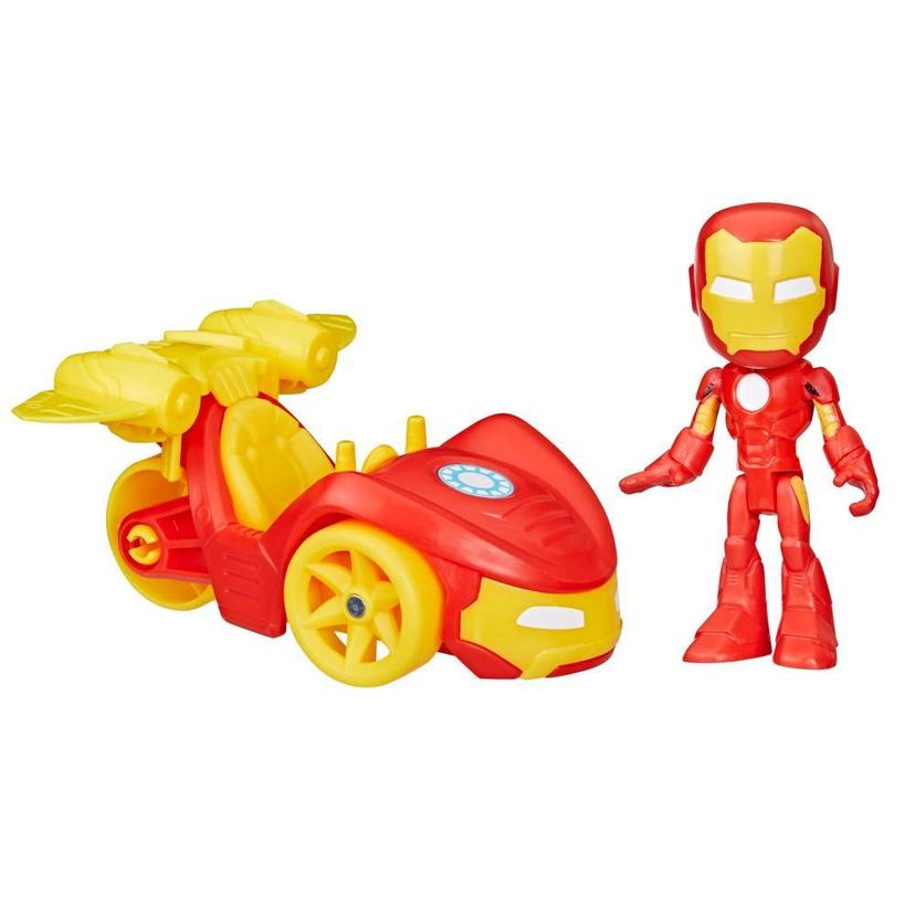 Marvel Spidey and His Amazing Friends Iron Racer Set, Action Figure, Vehicle, and Accessory product image 1
