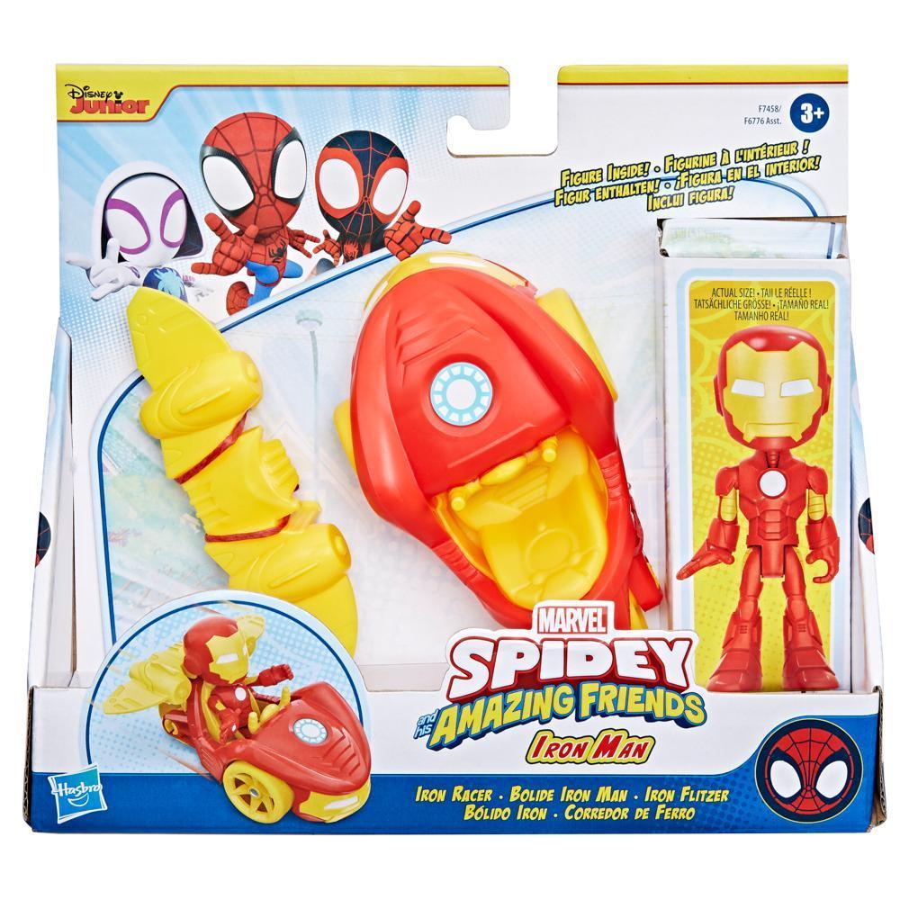Marvel Spidey and His Amazing Friends Iron Racer Set, Action Figure, Vehicle, and Accessory product thumbnail 1