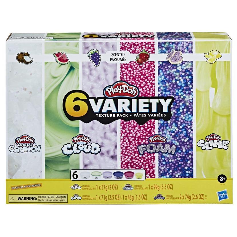 Play-Doh Slime, Crystal Crunch, Super Cloud, and Foam Scented 6 Variety Texture Pack product image 1
