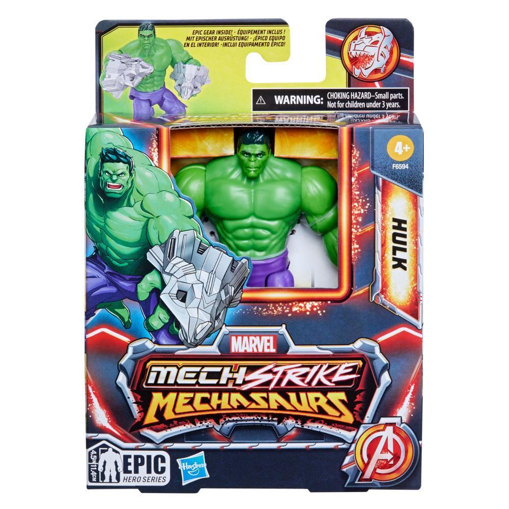 Marvel Mech Strike Mechasaurs Hulk Action Figure, with Weapon Accessories (4.5") product thumbnail 1