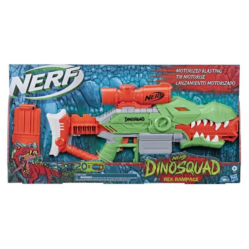 NERF DinoSquad Tricera-Blast Dart Blaster, Break-Open 3-Dart Loading, 12  Official Darts, Dart Storage, Triceratops Dinosaur Design 